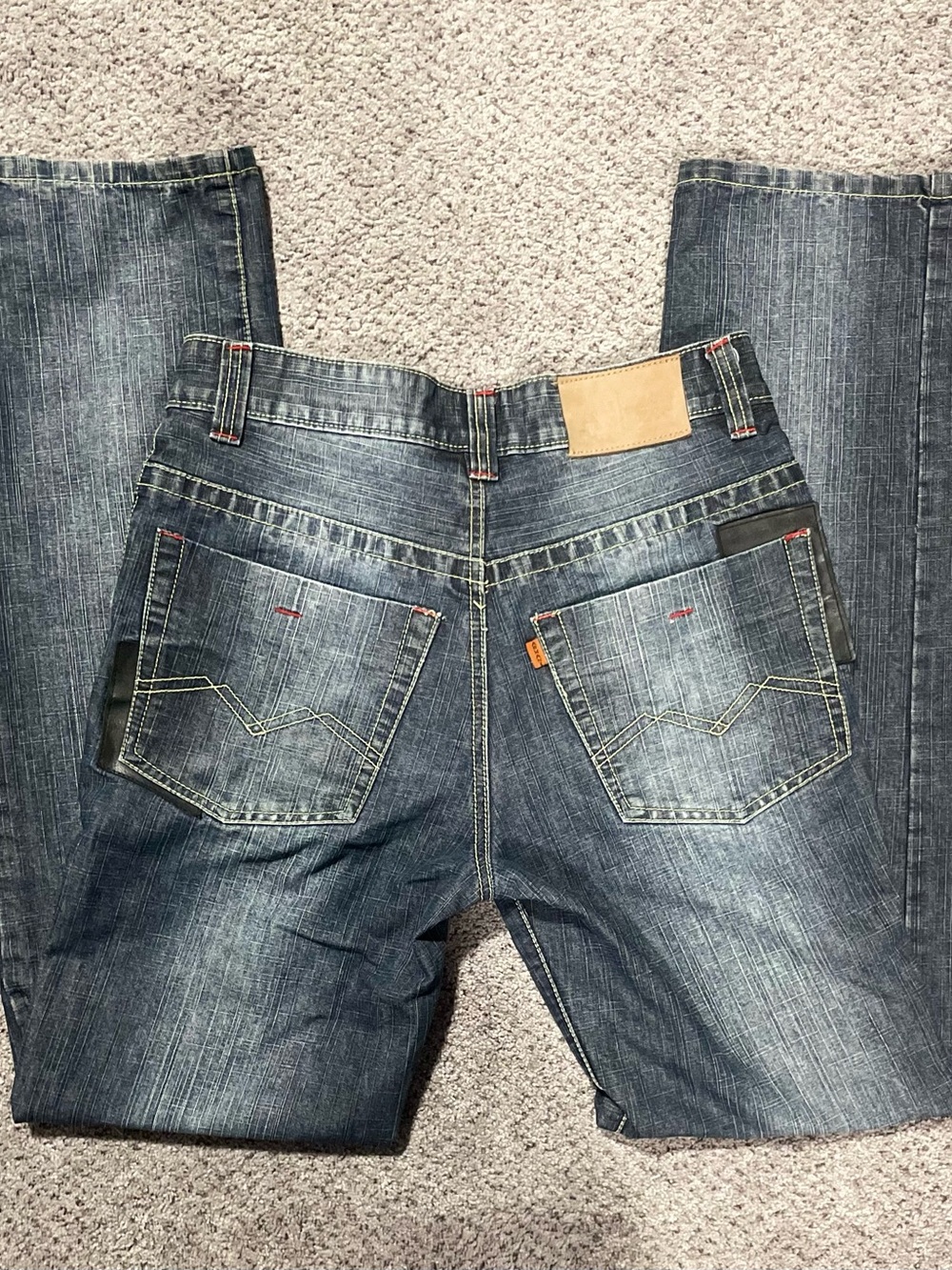 Vintage Y2K Armani Inspired Jeans Distressed Wash Straight Leg Denim Size 29